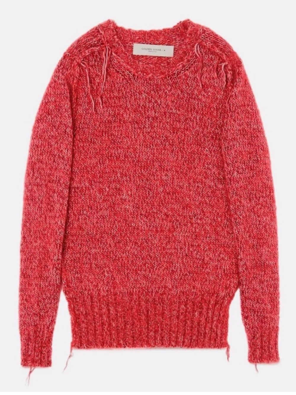 Golden Goose Tango Red Melange Knit Sweater Medium NWT - Picture 2 of 3